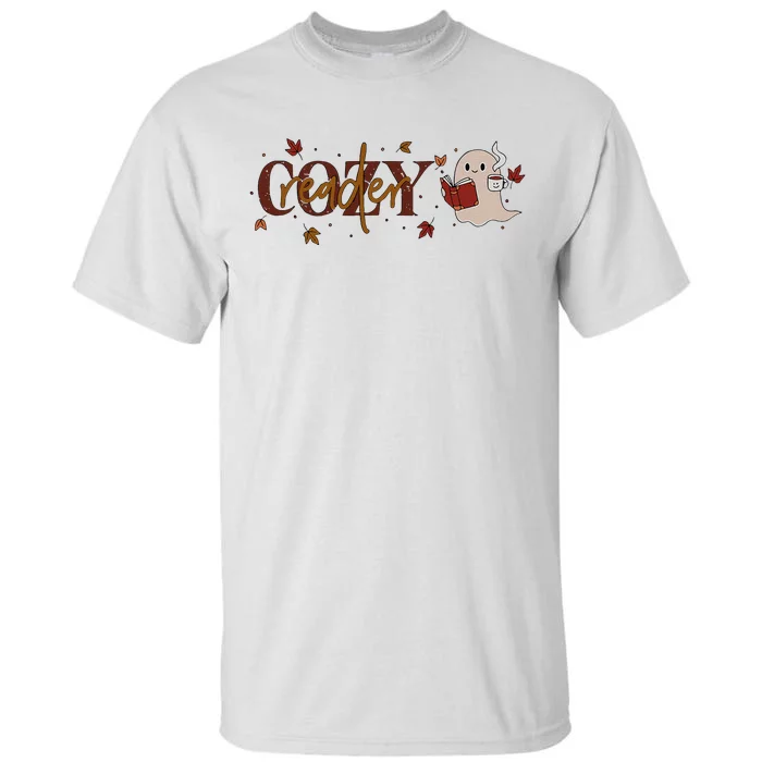 Cozy Reader Funny Halloween Tall T-Shirt