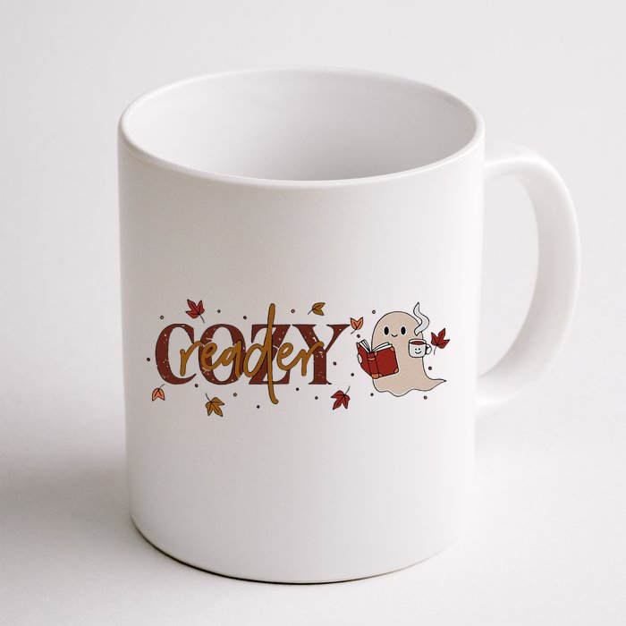 Cozy Reader Funny Halloween Front & Back Coffee Mug