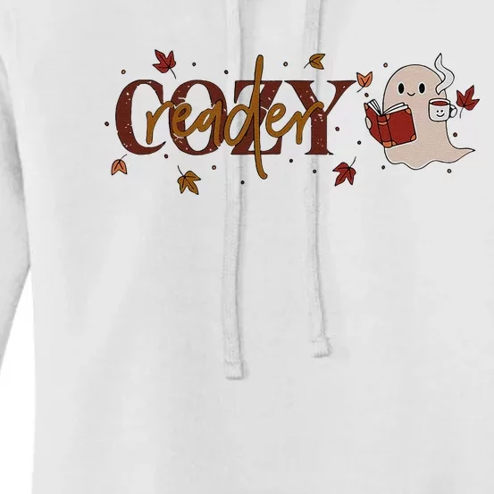 Cozy Reader Funny Halloween Women's Pullover Hoodie