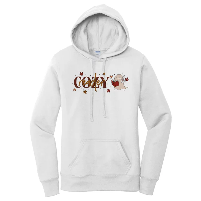 Cozy Reader Funny Halloween Women's Pullover Hoodie