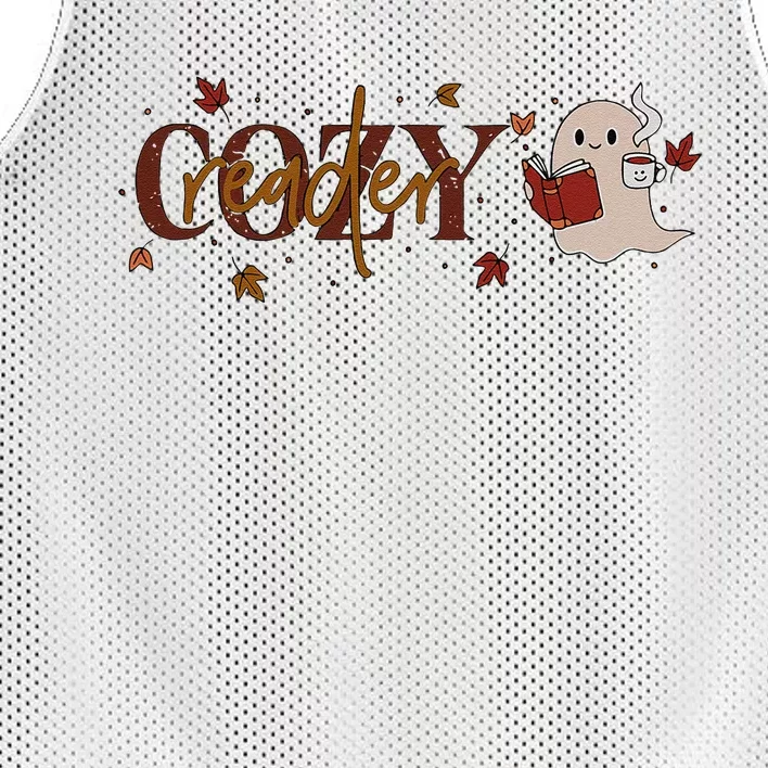 Cozy Reader Funny Halloween Mesh Reversible Basketball Jersey Tank