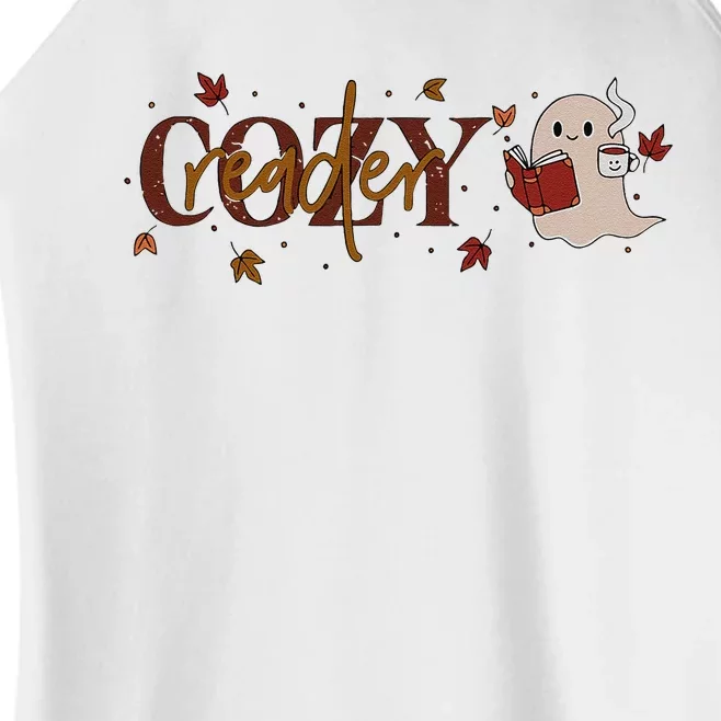 Cozy Reader Funny Halloween Women’s Perfect Tri Rocker Tank