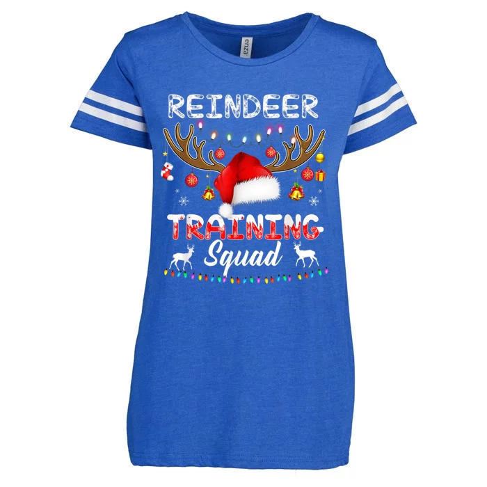 Christmas Running Funny Reindeer Training Squad Team Family Funny Gift Enza Ladies Jersey Football T-Shirt