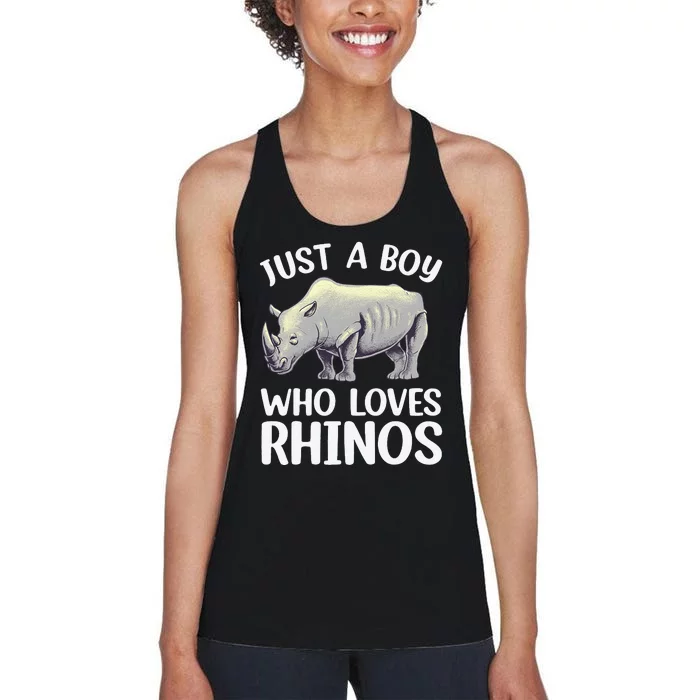 Cool Rhino For Rhinoceros Chubby Unicorn Zoo Women's Racerback Tank