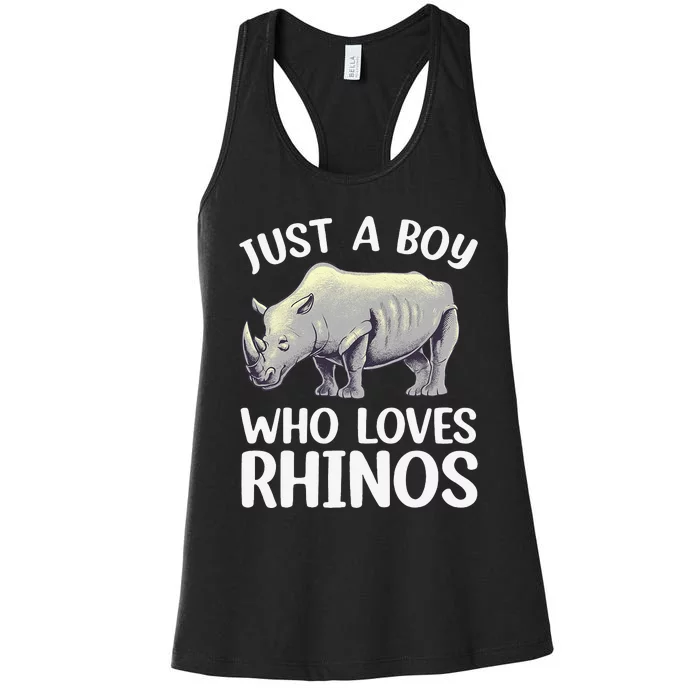 Cool Rhino For Rhinoceros Chubby Unicorn Zoo Women's Racerback Tank