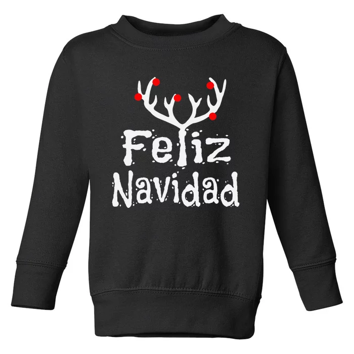 Christmas Reindeer Feliz Navidad Toddler Sweatshirt