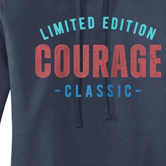 COURAGE Retro Faded Raglan Baseball Women's Pullover Hoodie