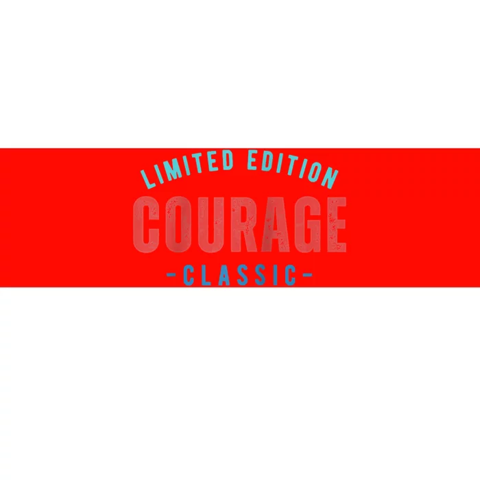 COURAGE Retro Faded Raglan Baseball Bumper Sticker