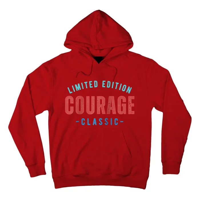 COURAGE Retro Faded Raglan Baseball Tall Hoodie