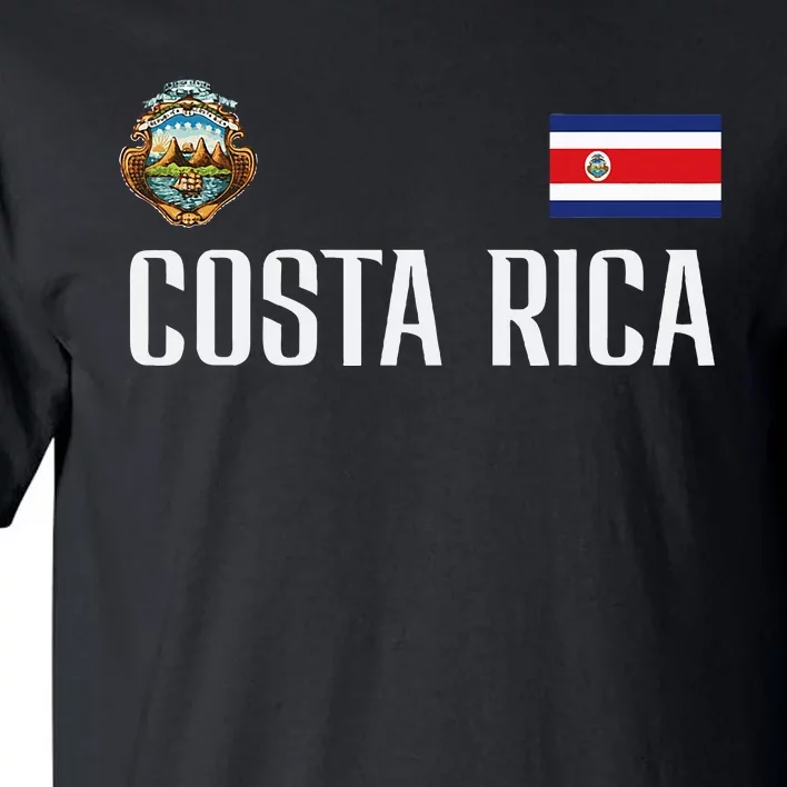 Costa Rica Flag Football Soccer Tall T-Shirt