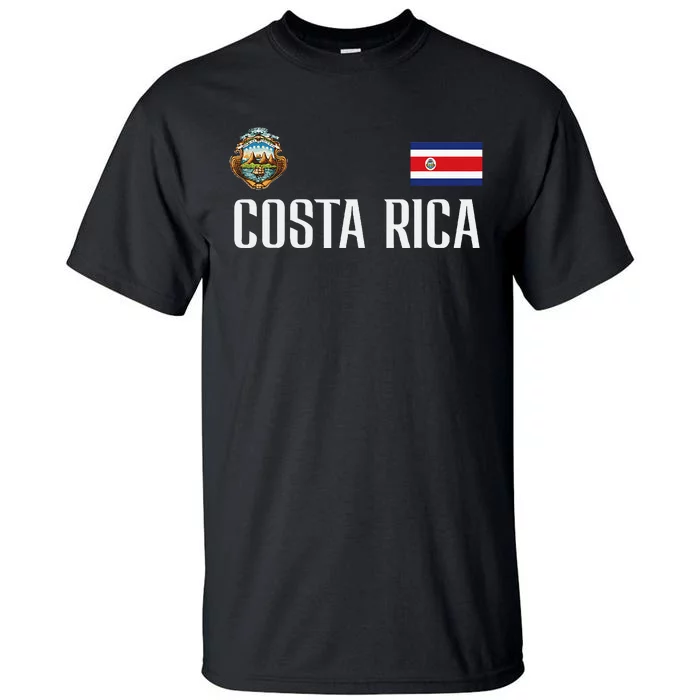 Costa Rica Flag Football Soccer Tall T-Shirt