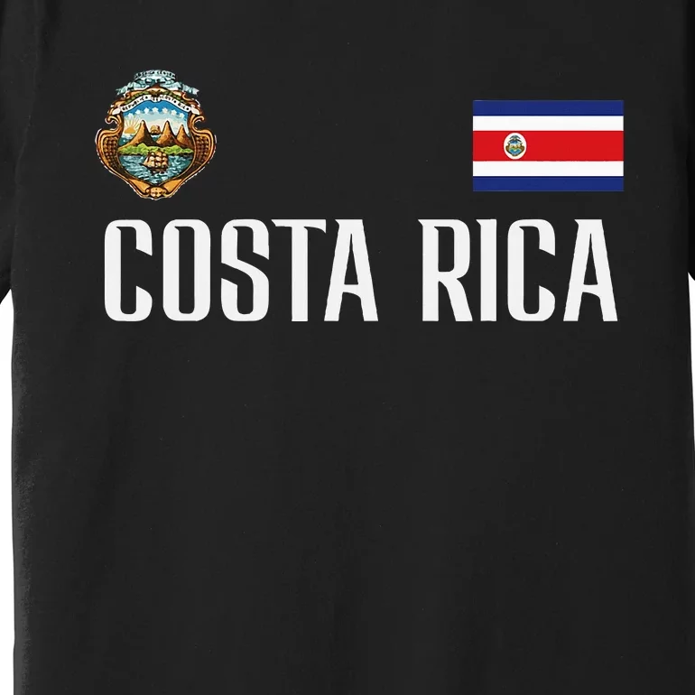 Costa Rica Flag Football Soccer Premium T-Shirt