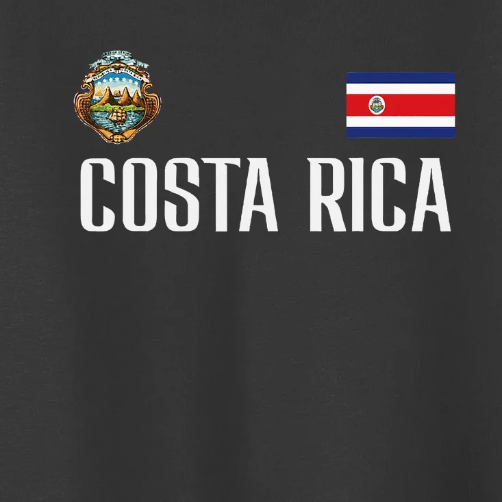 Costa Rica Flag Football Soccer Toddler T-Shirt