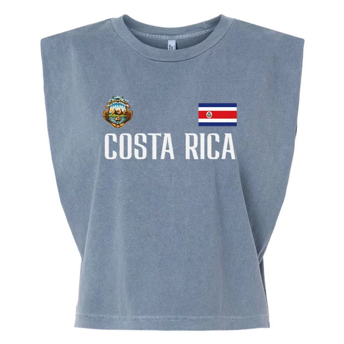 Costa Rica Flag Football Soccer Garment-Dyed Women's Muscle Tee