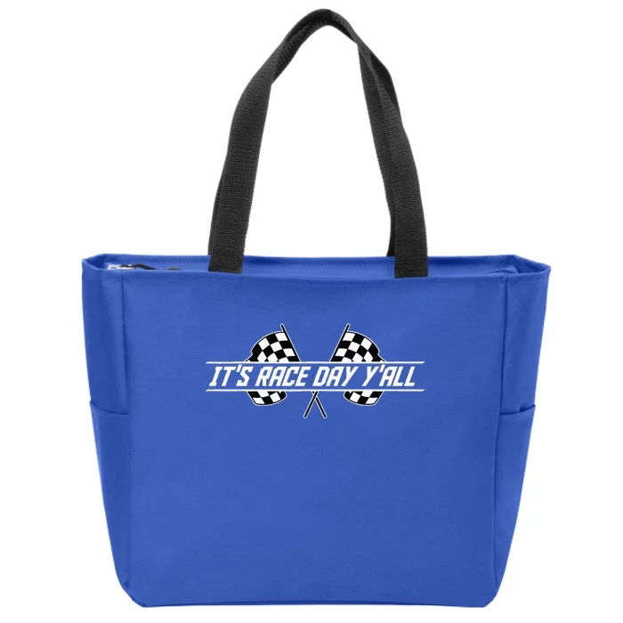 Car Racing Flag Finish Line Checkered Automobile Sport Racer Zip Tote Bag