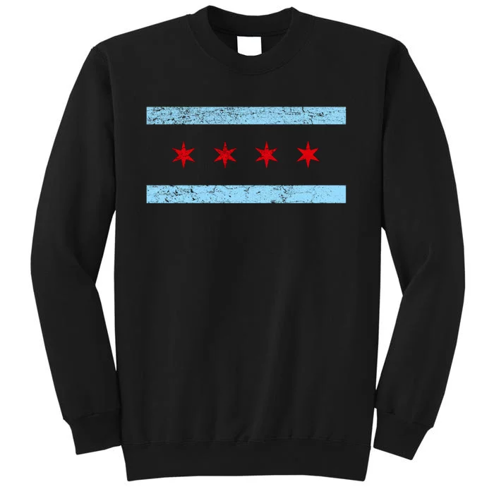 Chicago Retro Flag Vintage Tall Sweatshirt