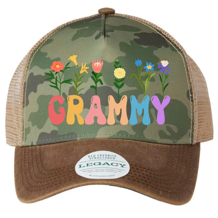 Cute Retro Floral Grammy Legacy Tie Dye Trucker Hat