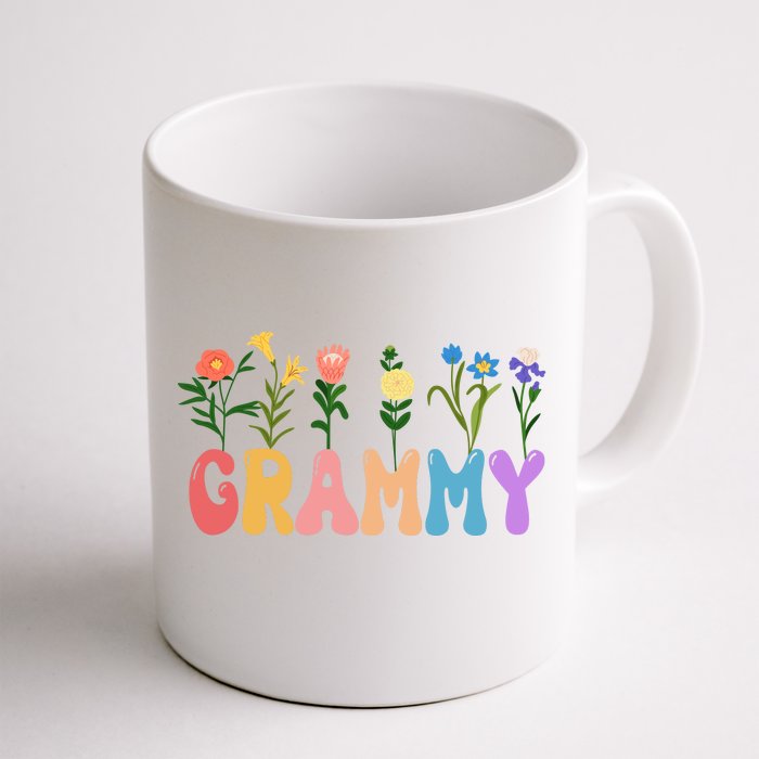 Cute Retro Floral Grammy Front & Back Coffee Mug