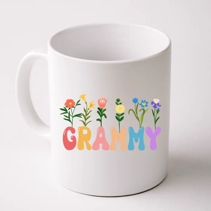 Cute Retro Floral Grammy Front & Back Coffee Mug