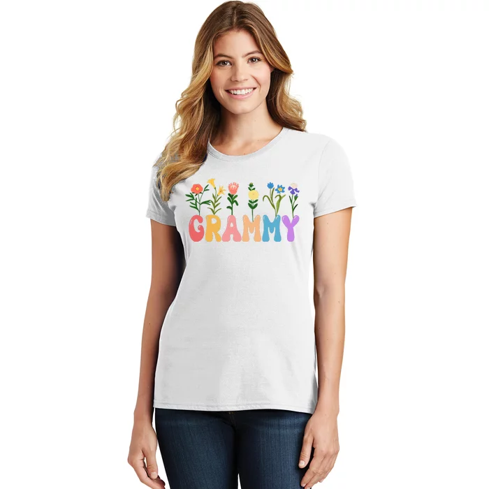 Cute Retro Floral Grammy Women's T-Shirt