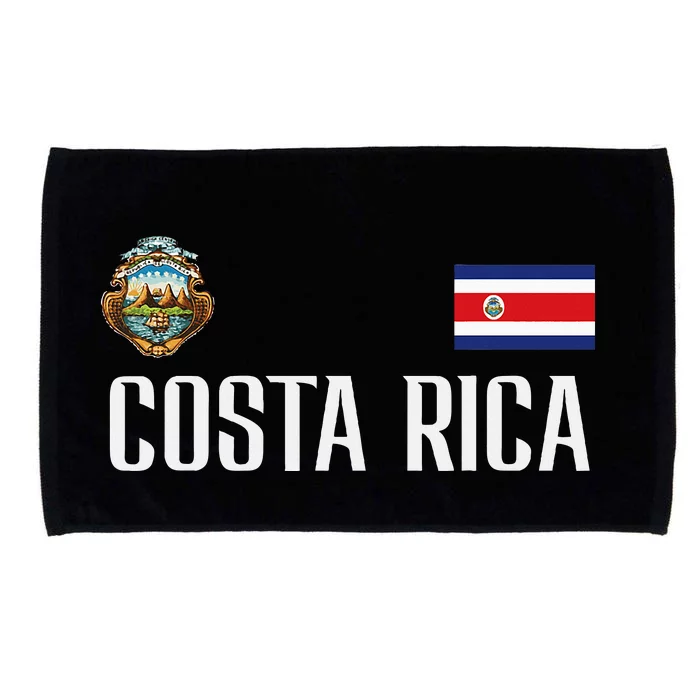 Costa Rica Flag Football Soccer Fan Microfiber Hand Towel