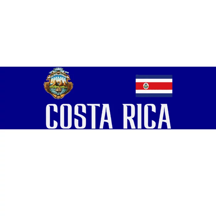 Costa Rica Flag Football Soccer Fan Bumper Sticker