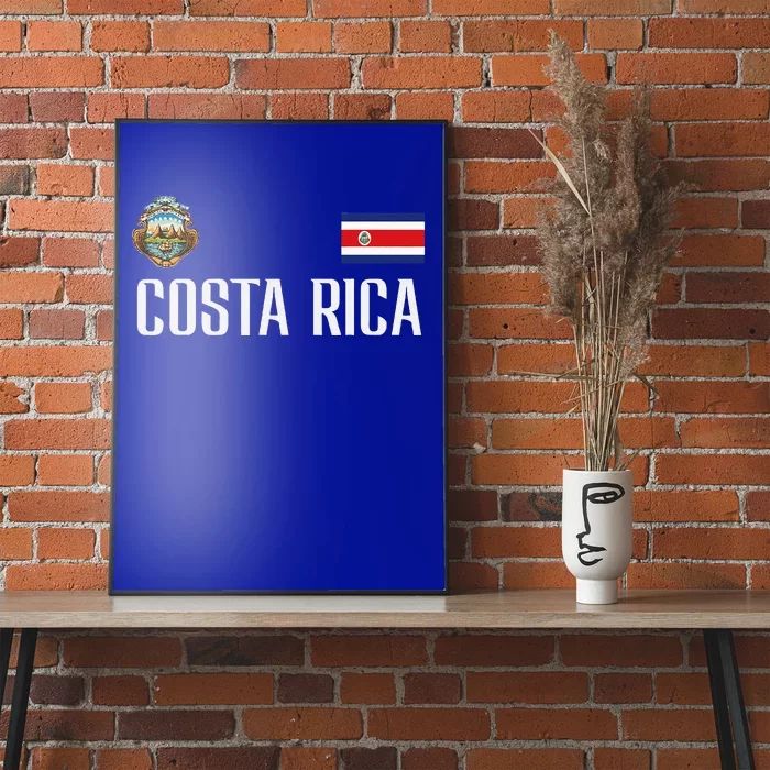 Costa Rica Flag Football Soccer Fan Poster