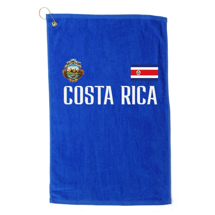 Costa Rica Flag Football Soccer Fan Platinum Collection Golf Towel