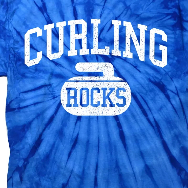 Curling Rocks Funny Winter Sports Gift Tie-Dye T-Shirt