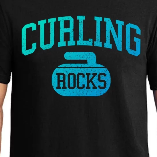 Curling Rocks Funny Winter Sports Gift Pajama Set