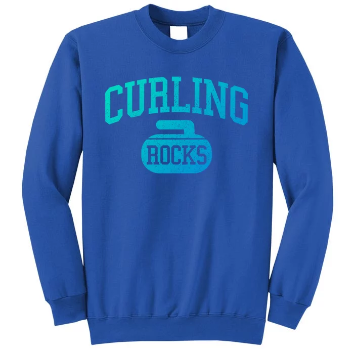 Curling Rocks Funny Winter Sports Gift Tall Sweatshirt