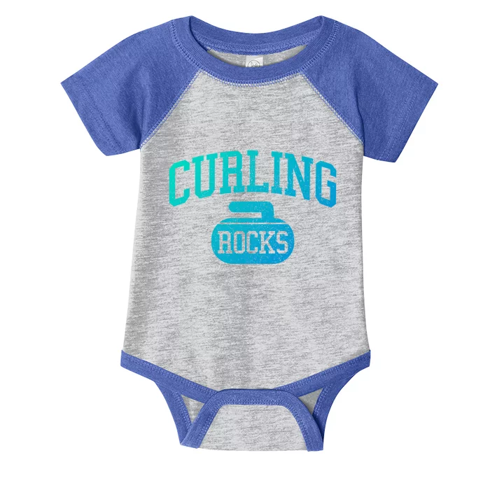 Curling Rocks Funny Winter Sports Gift Infant Baby Jersey Bodysuit