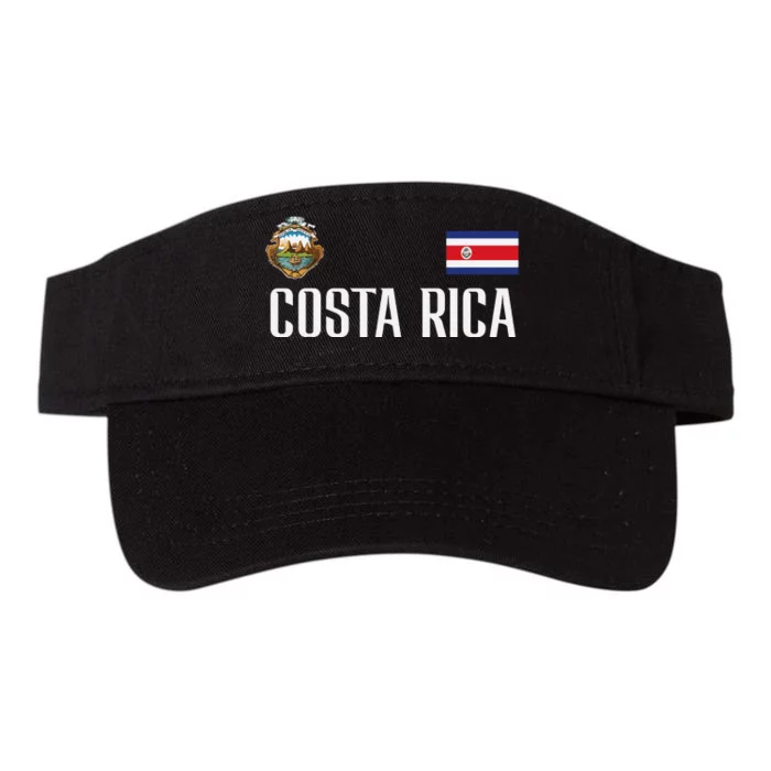 Costa Rica Flag Football Soccer Fan Women Valucap Bio-Washed Visor