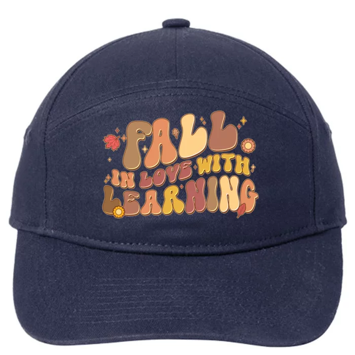 Cute Retro Fall In Love With Learning 7-Panel Snapback Hat