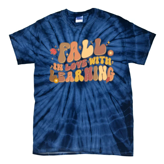 Cute Retro Fall In Love With Learning Tie-Dye T-Shirt