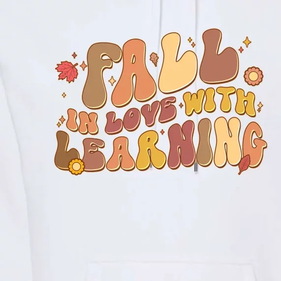 Cute Retro Fall In Love With Learning Premium Hoodie