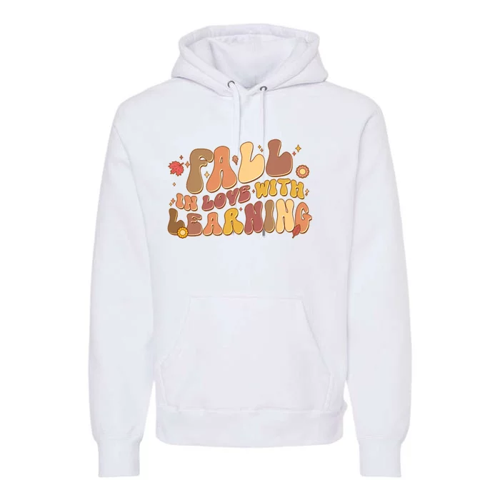 Cute Retro Fall In Love With Learning Premium Hoodie