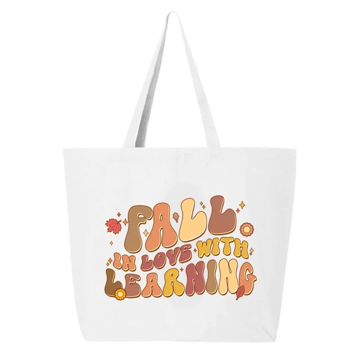 Cute Retro Fall In Love With Learning 25L Jumbo Tote