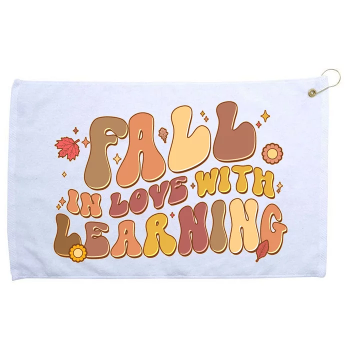 Cute Retro Fall In Love With Learning Grommeted Golf Towel