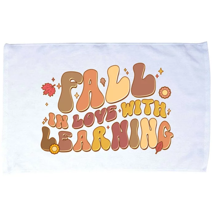 Cute Retro Fall In Love With Learning Microfiber Hand Towel