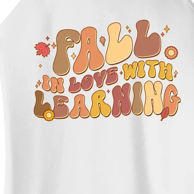 Cute Retro Fall In Love With Learning Women’s Perfect Tri Rocker Tank