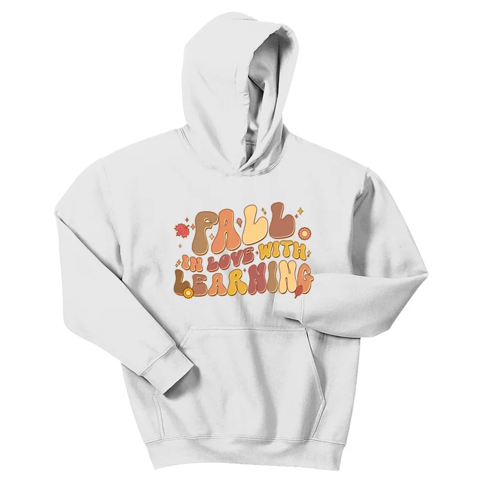 Cute Retro Fall In Love With Learning Kids Hoodie