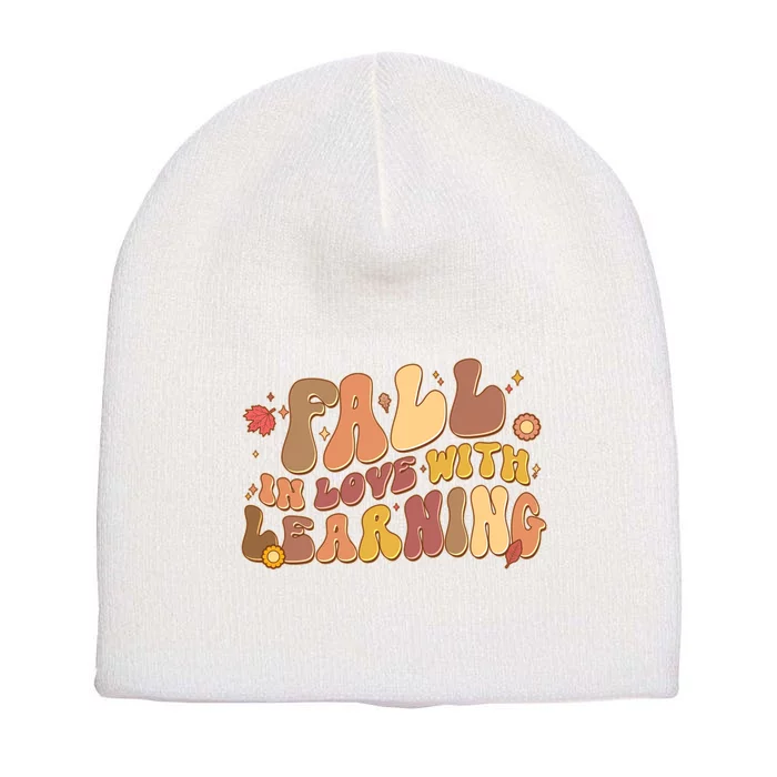 Cute Retro Fall In Love With Learning Short Acrylic Beanie