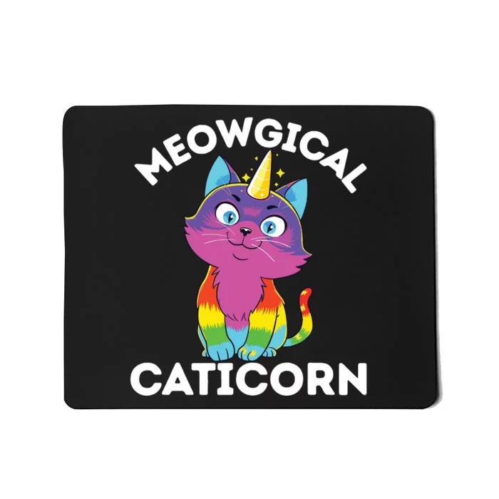 Caticorn Rainbow Funny My Cat Is A Magical Unicorn Kittycorn Mousepad