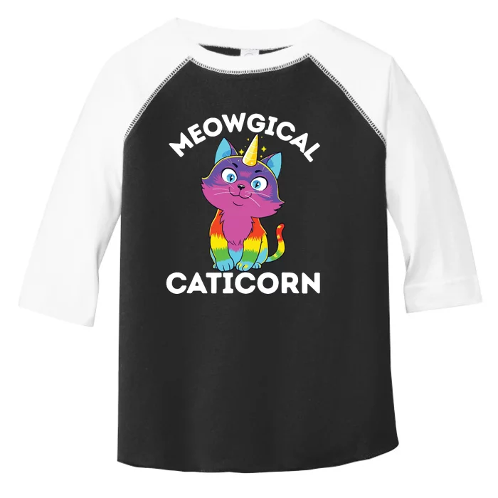 Caticorn Rainbow Funny My Cat Is A Magical Unicorn Kittycorn Toddler Fine Jersey T-Shirt