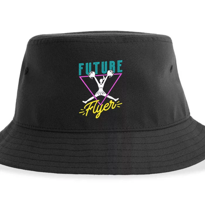 Cheerleading Retro Future Flyer Sustainable Bucket Hat