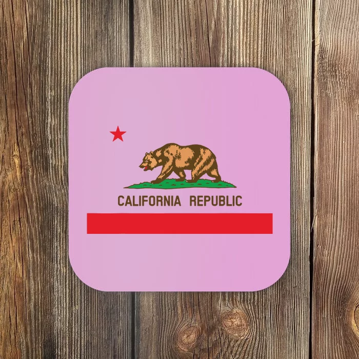 California Republic Flag Patriotic State Travel Usa Coaster