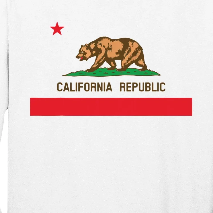 California Republic Flag Patriotic State Travel Usa Long Sleeve Shirt