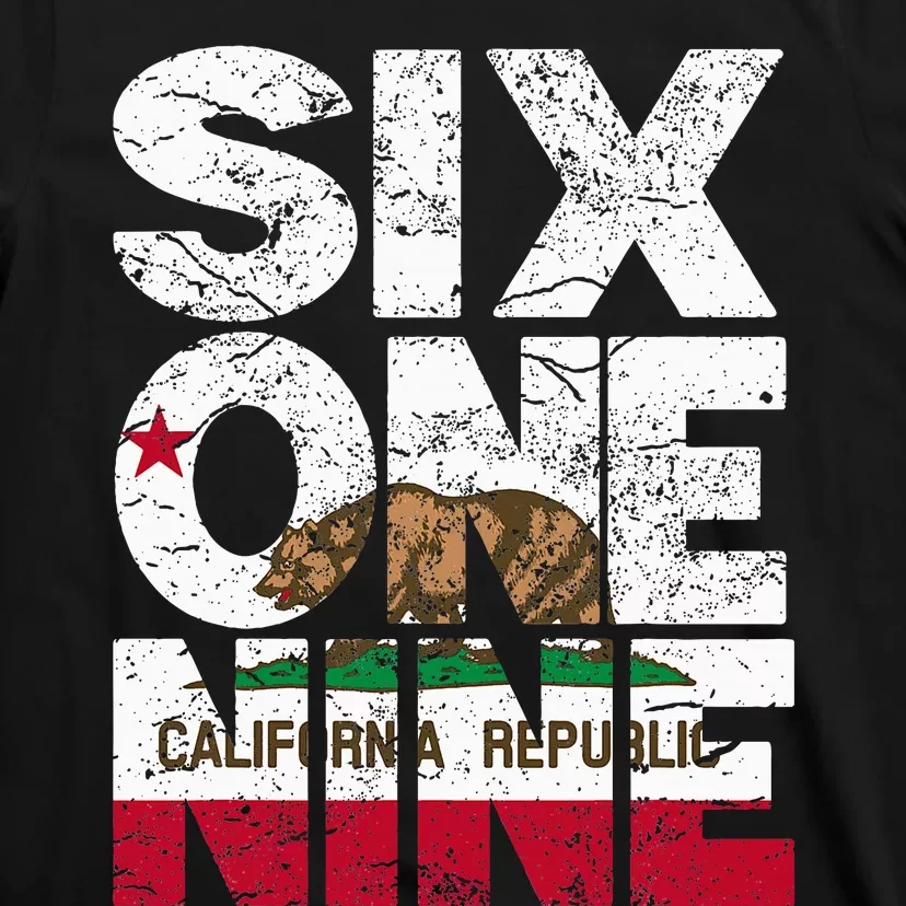 California Republic Flag 619 Area Code T-Shirt