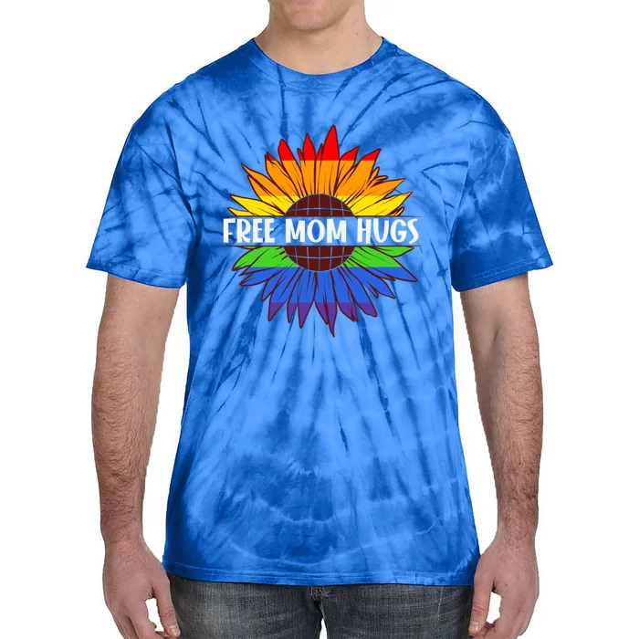 Colorful Rainbow Free Mom Hugs Lgbt Lgbtq Gift Tie-Dye T-Shirt